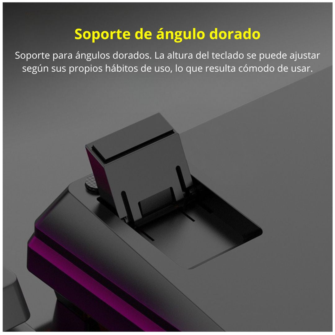 Teclado Mecánico Gamer 104 Teclas con Retroiluminación RGB y Anti-Ghosting 26 Teclas