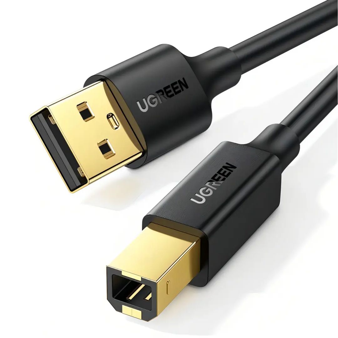 Cable USB para Impresora UGREEN US135 USB-A a USB-B 2m 480Mbps