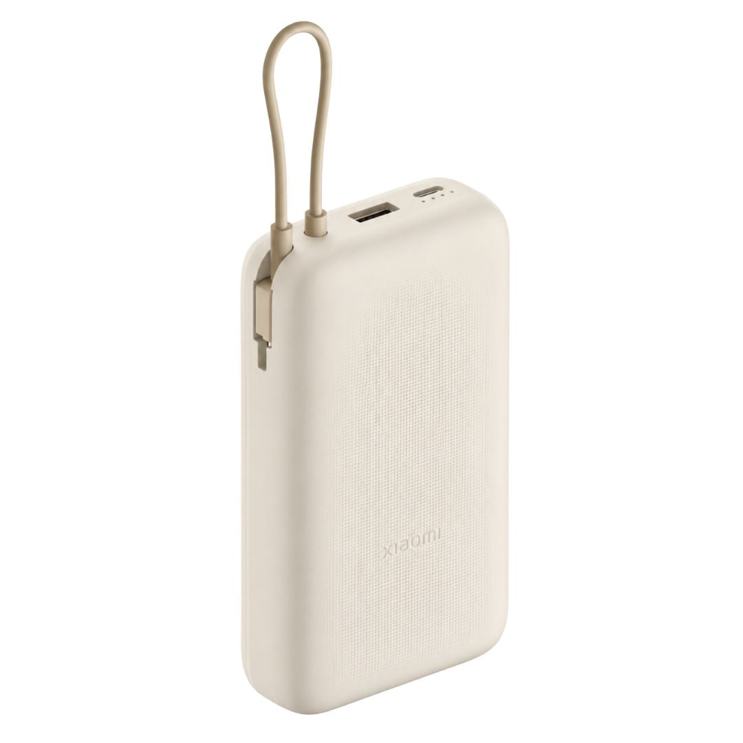 Power Bank Xiaomi 20000mAh 33W con Cable USB-C Integrado y Carga Rápida