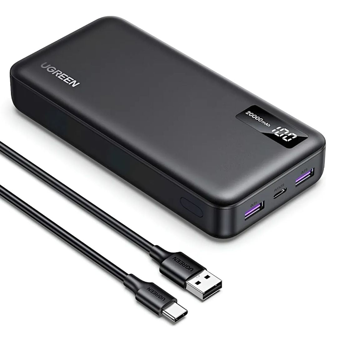 Power Bank UGREEN PB312 20000 mAh 20W PD Carga Rápida USB-C y USB-A
