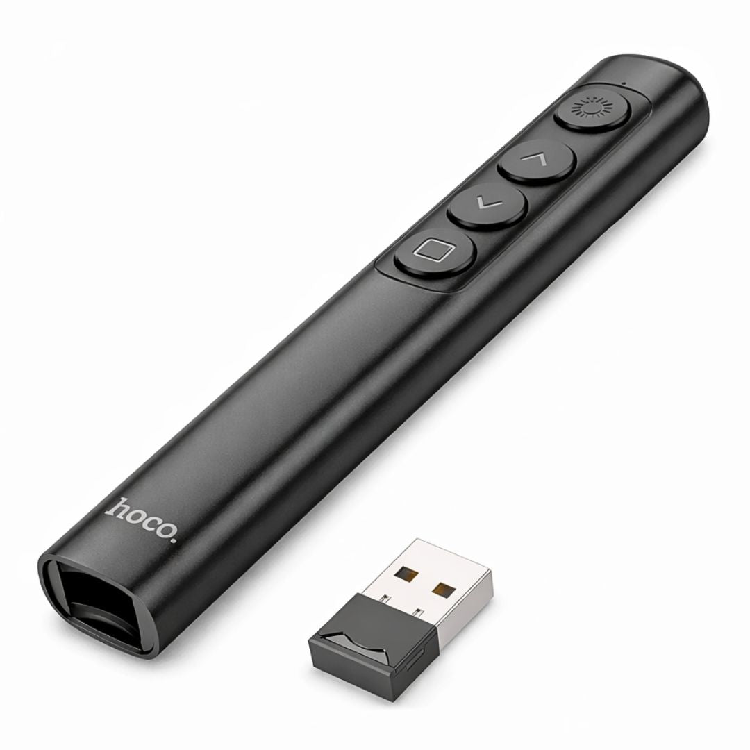 Presentador Inalámbrico Hoco GM200 con Puntero Láser Rojo Bluetooth 2.4GHz para PowerPoint