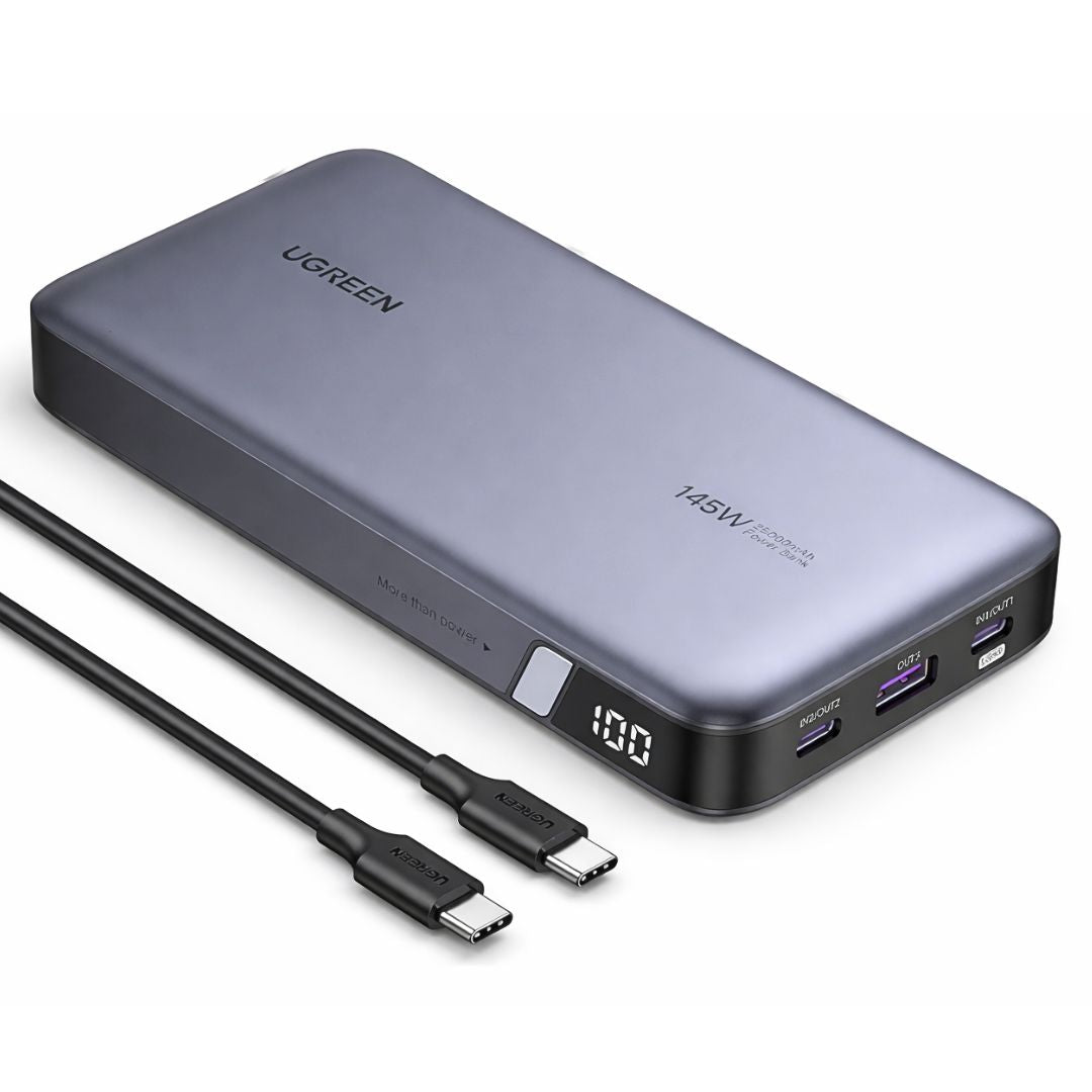 Power Bank UGREEN 25000mAh 145W PD 3.1 USB-C Carga Rápida para Laptop MacBook y Celular PB205