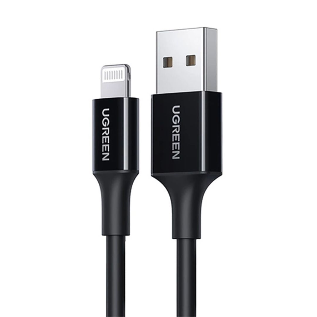 Cable USB-A a Lightning UGREEN 1 Metro 2.4A MFi Carga Rápida 480Mbps US155