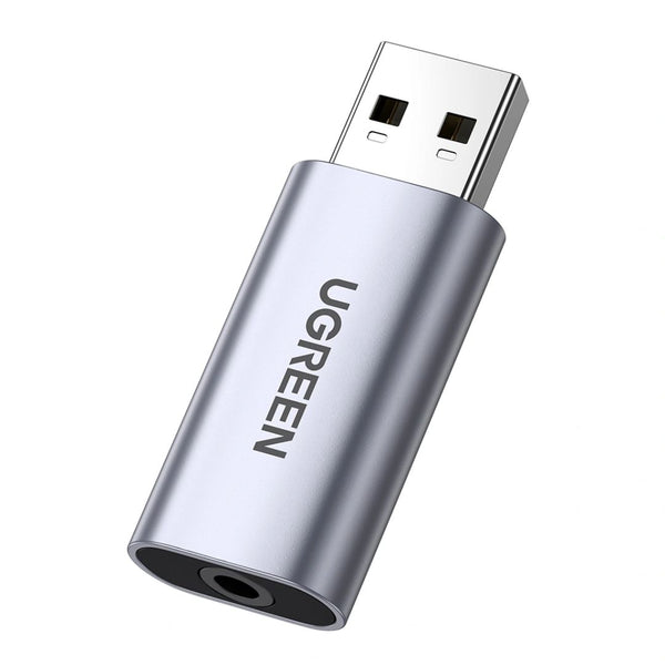 Adaptador de Audio USB UGREEN CM383 con Micrófono y Jack 3.5 mm para PC PS5