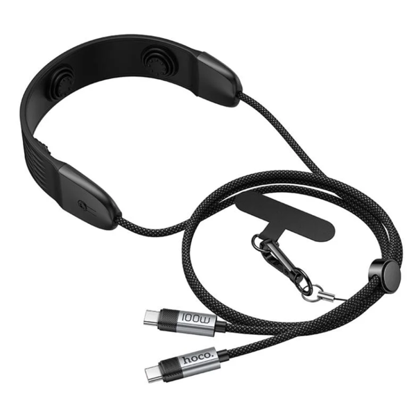 Cable USB-C a USB-C Hoco U145 100W 1.4m Carga Rápida con Masajeador de Cuello
