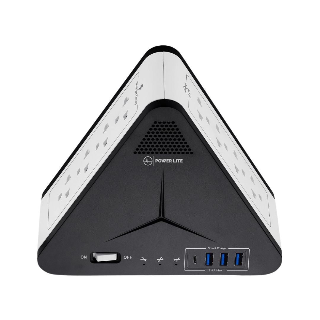 Estabilizador de Voltaje Power Lite PLI 1111U 1100VA 500W 8 Tomas USB-C