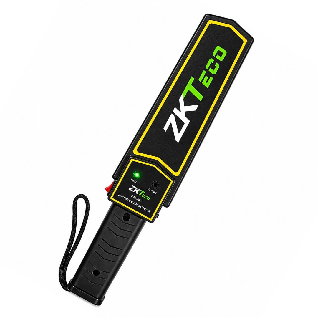 Detector de Metales Portátil ZKTeco ZK-D100S para Seguridad con Alarma Sonora Vibración y Luz