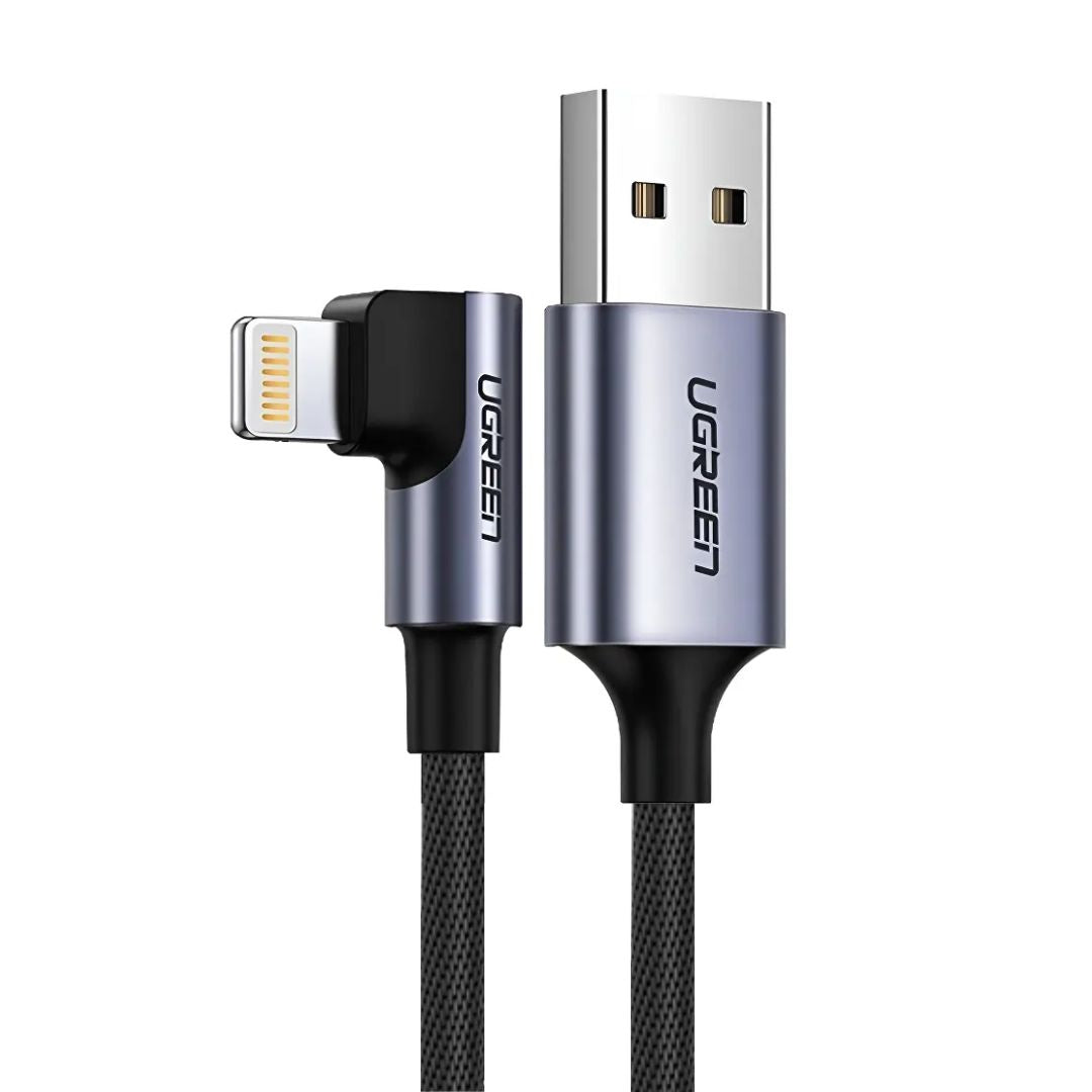 Cable USB-A a Lightning UGREEN US299 MFi 1m Ángulo 90° Carga 2.4A