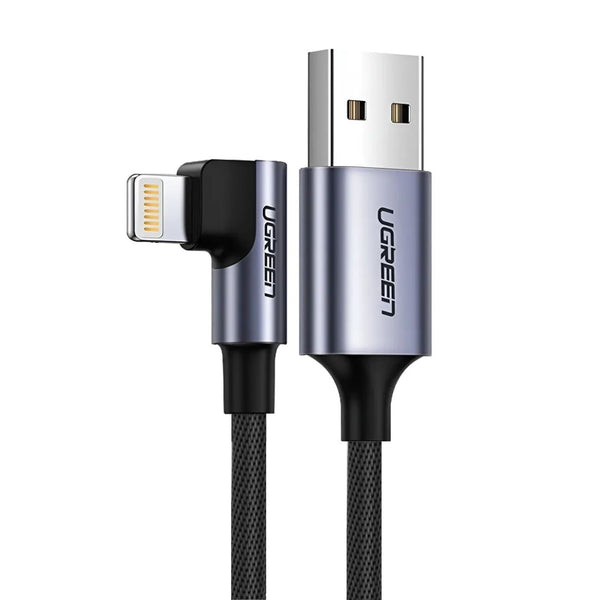 Cable USB-A a Lightning UGREEN US299 MFi 1m Ángulo 90° Carga 2.4A