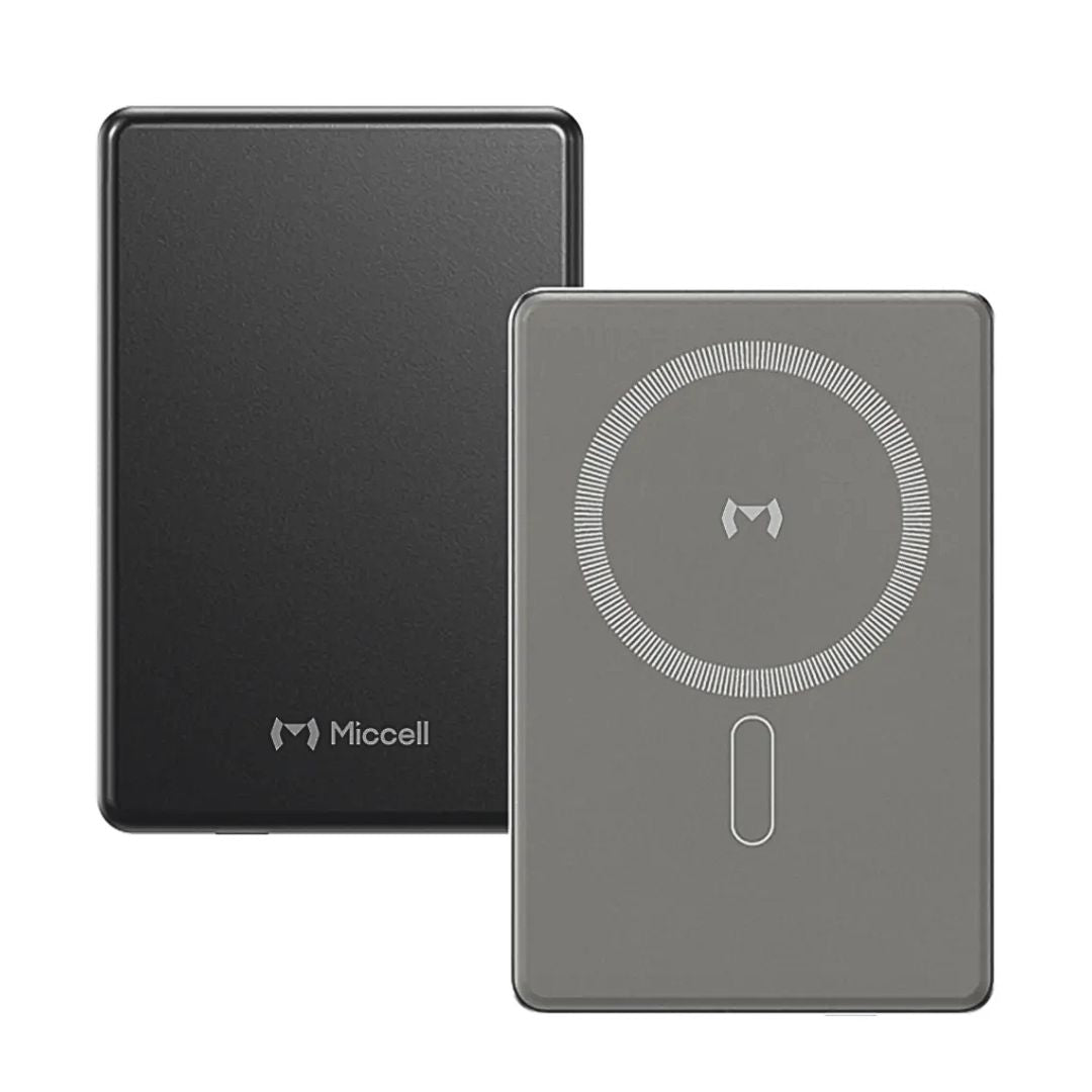 Power Bank Magnético 5000mAh 20W Carga Rápida Inalámbrica 15W USB-C Miccell VQ-P31
