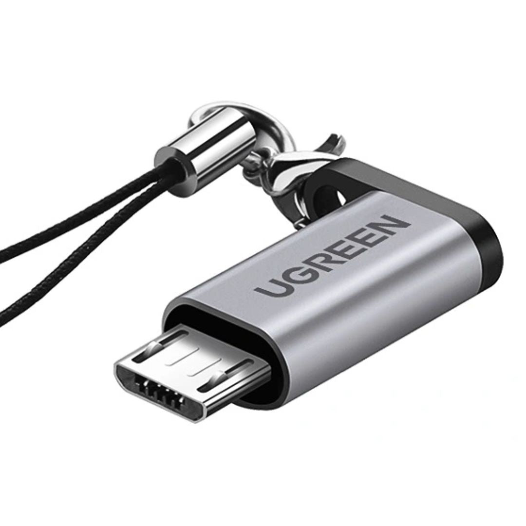 Adaptador Micro USB a USB-C UGREEN US282 2A Carga Rápida y Datos 480Mbps