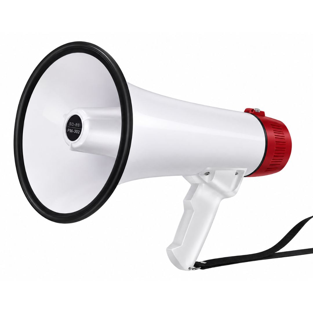 Megáfono CAFINI 60W Bluetooth Recargable con Grabación USB MicroSD