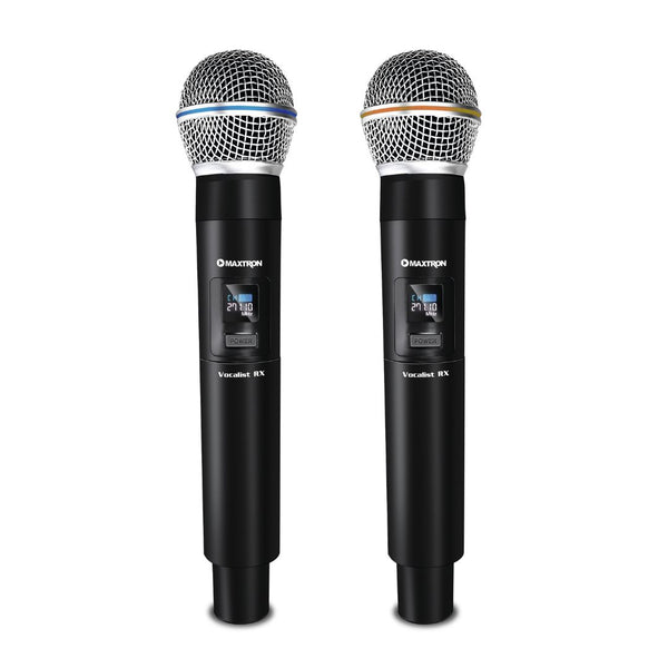Micrófonos Inalámbricos Maxtron MX 7238 RX UHF Recargables x2