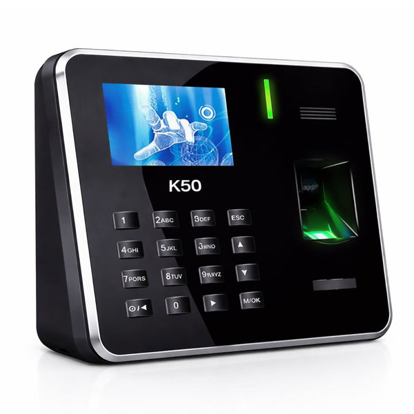 Reloj Biométrico ZKTeco K50 para Control de Asistencia con Huella Digital y Tarjeta RFID