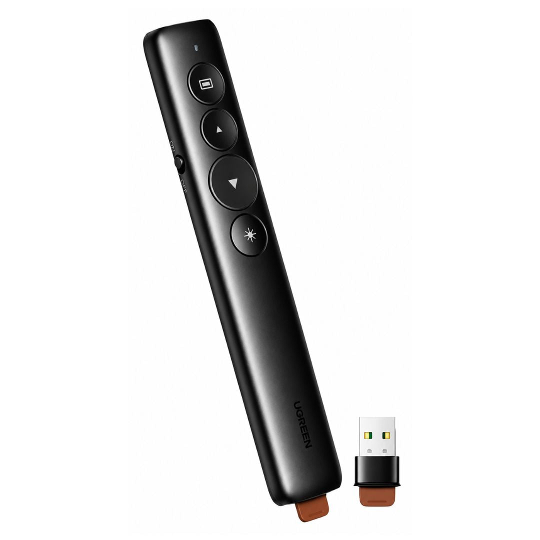 Presentador Láser Inalámbrico UGREEN LP479 USB-A 100m para Diapositivas PowerPoint