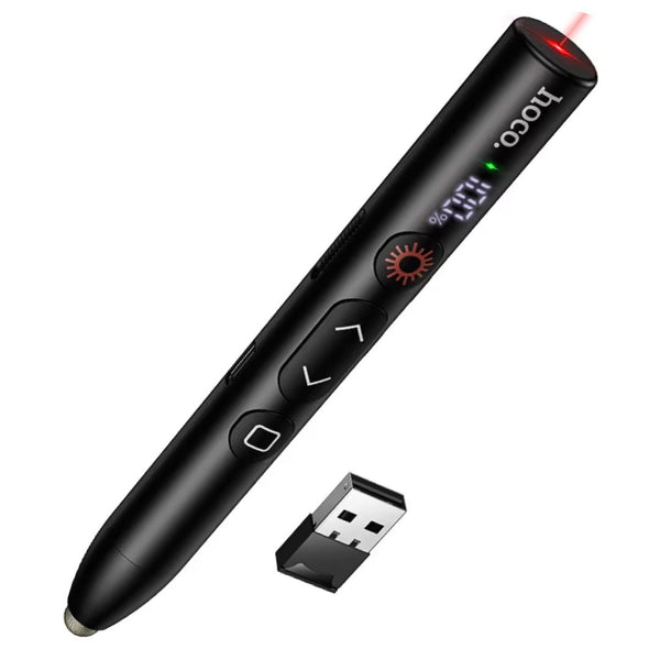 Presentador Inalámbrico Hoco GM203 Touch 2.4G con Láser Rojo Pantalla LED y Punta Táctil