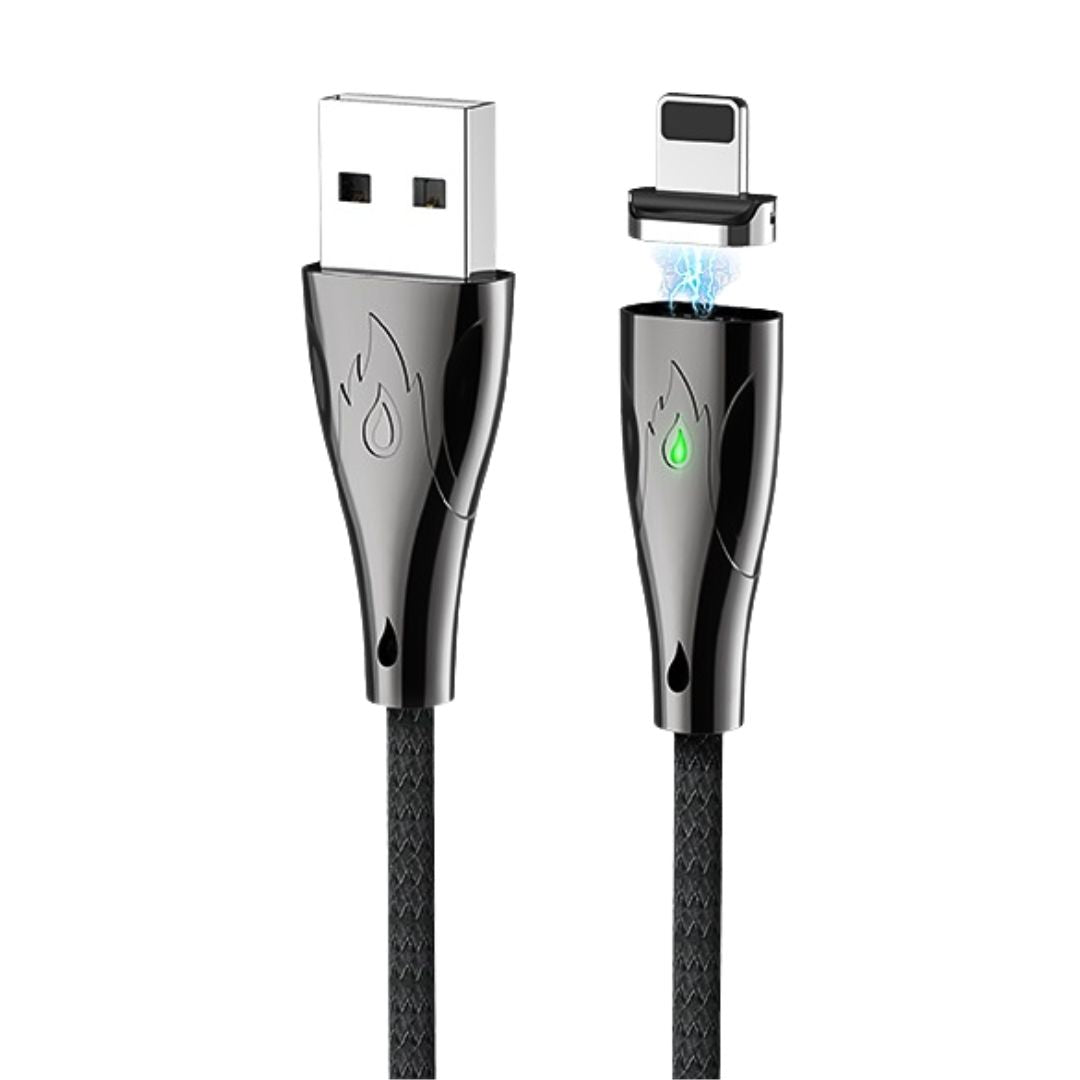 Cable USB a Lightning Magnético Hoco U75 Blaze 1.2 Metros Carga Rápida y Datos 3A