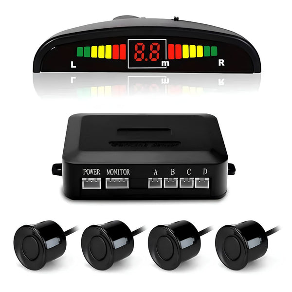 Sensor de Retroceso con Pantalla LED y Alarma Sonora Ultrasónica para Estacionamiento