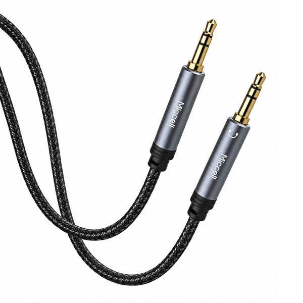 Cable Auxiliar Jack 3.5mm a 3.5mm Miccell Hi-Fi Trenzado de 1 Metro