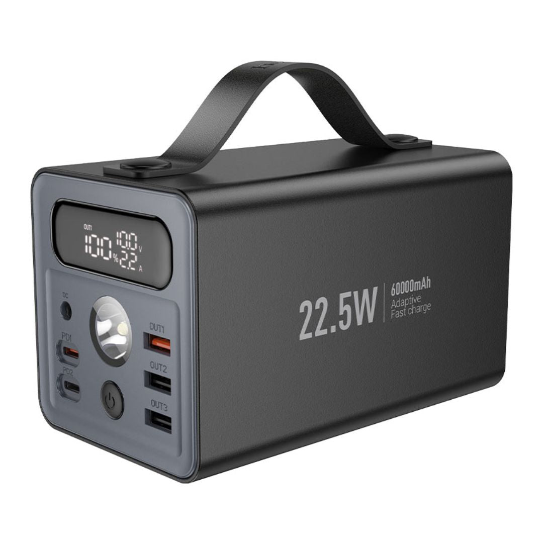 Power Bank Hoco J138 60000mAh 22.5W PD20W con Salida DC 12V y Luz LED