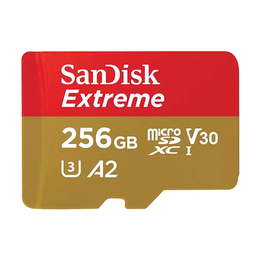 Memoria microSD SanDisk Extreme 256GB V30 A2 190MB/s para Celular Cámara y Dron 4K