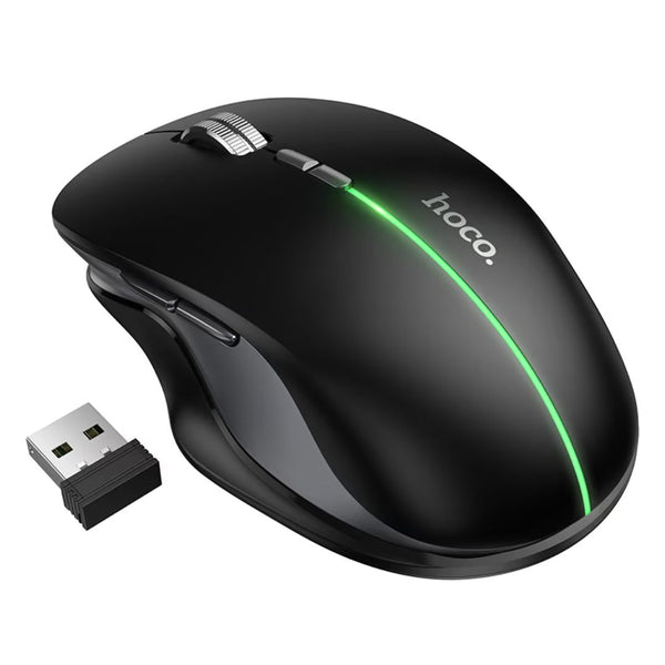 Mouse Inalámbrico Hoco GM40 2.4G Bluetooth RGB 1600 DPI 7 Botones