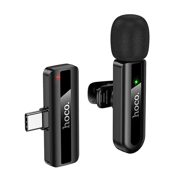 Micrófono Solapero Inalámbrico Hoco L20 Fair USB-C para Celular con Reducción de Ruido y Plug and Play