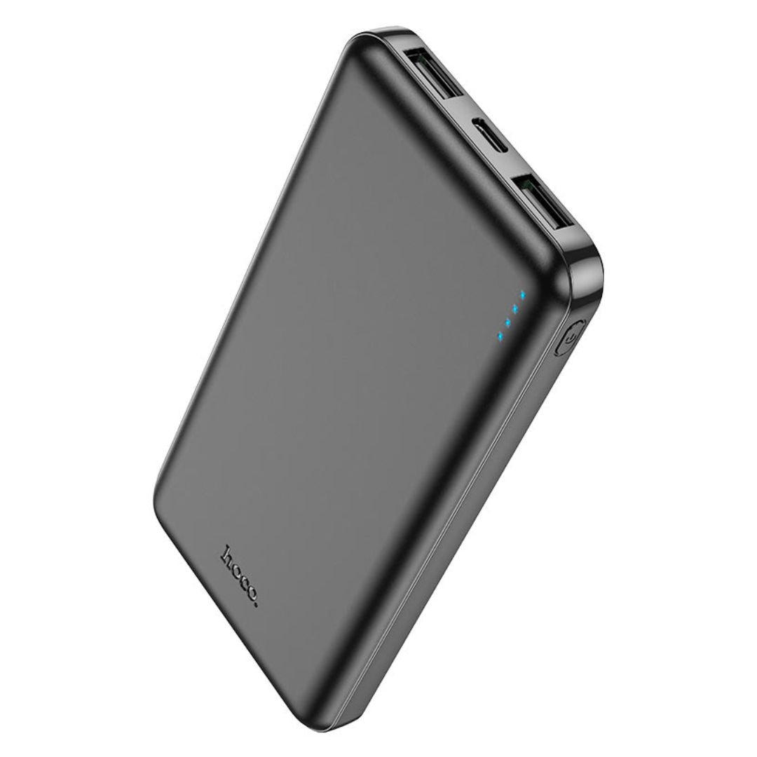 Power Bank 10000 mAh Hoco J100 con Pantalla LED Doble USB y Entrada USB-C Micro USB