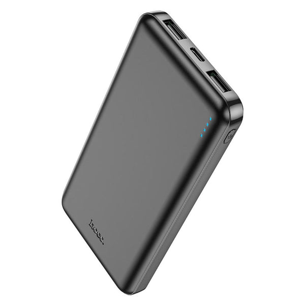 Power Bank 10000 mAh Hoco J100 con Pantalla LED Doble USB y Entrada USB-C Micro USB