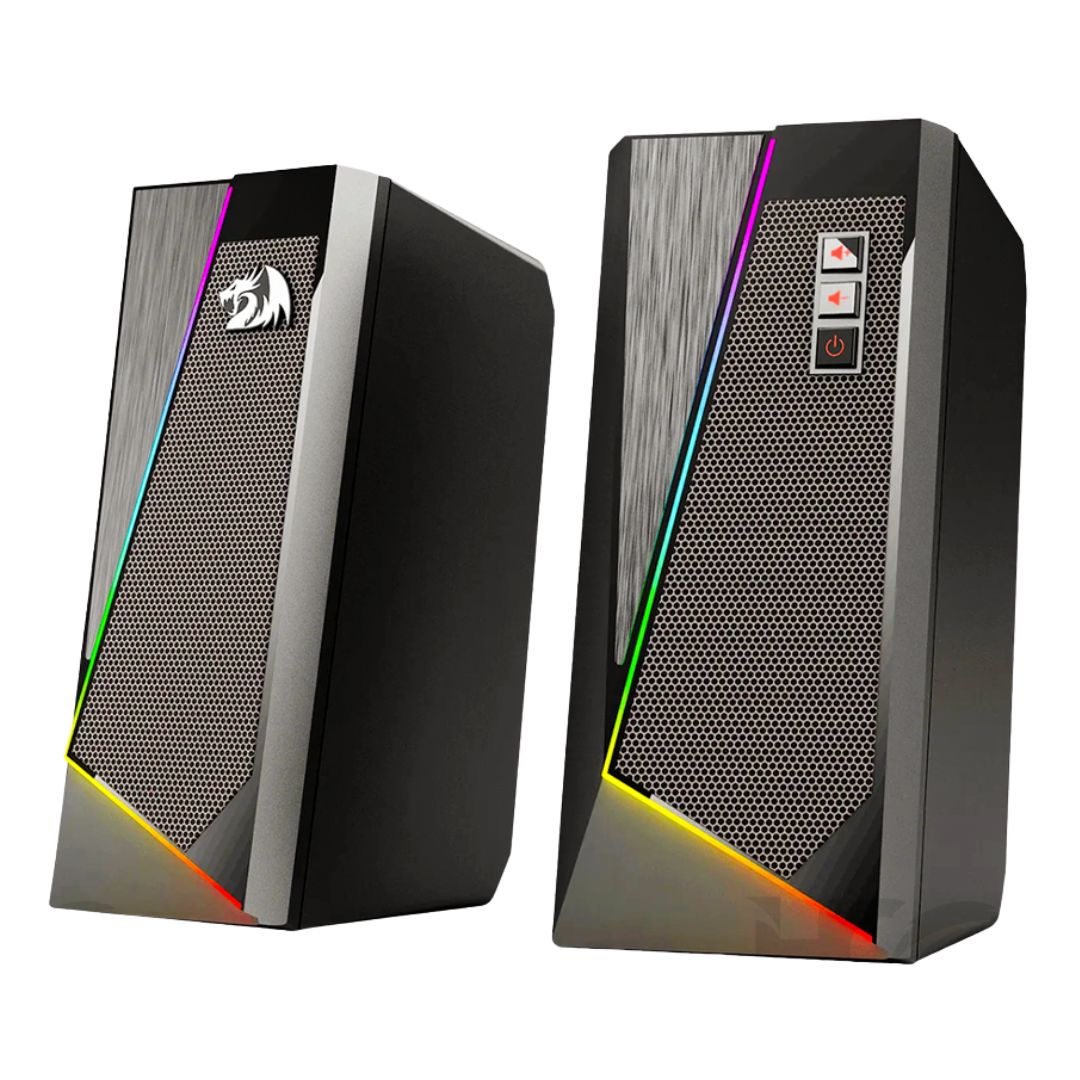 Parlantes Gamer Redragon Anvil RGB 10W Estéreo 2.0 con Control Táctil USB y Jack 3.5mm