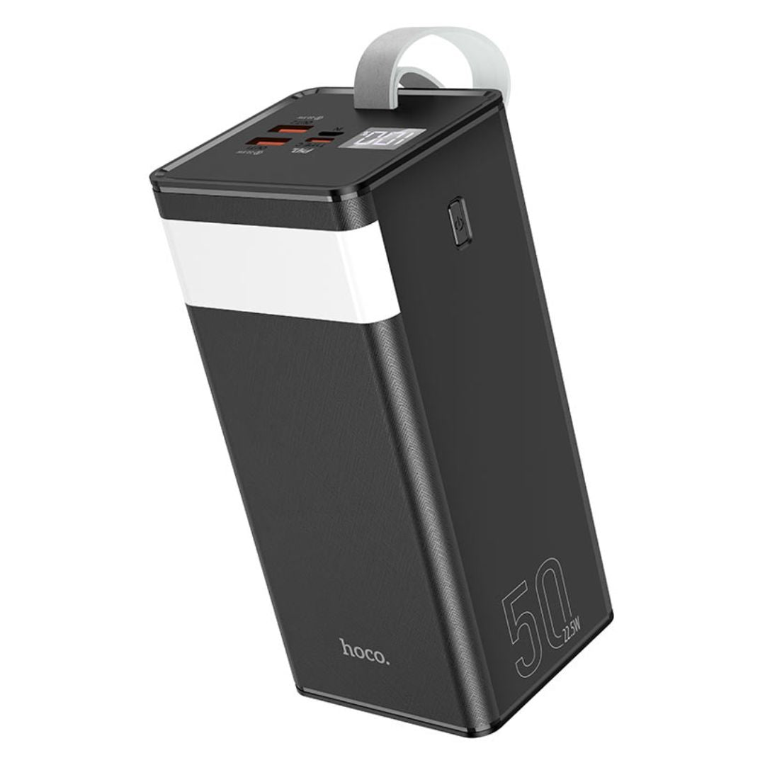 Power Bank 50000 mAh Hoco J86A Carga Rápida 22.5W con Pantalla LED Linterna y USB Tipo C