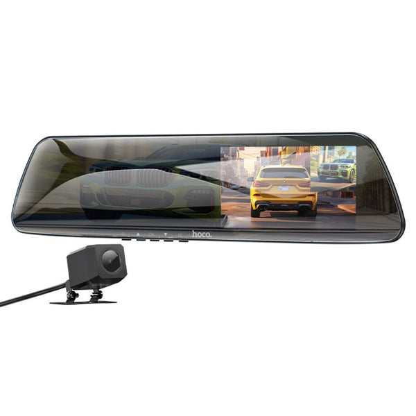 Cámara Vehicular Hoco DV4 Espejo Retrovisor 1080P con Cámara Trasera y Visión Nocturna