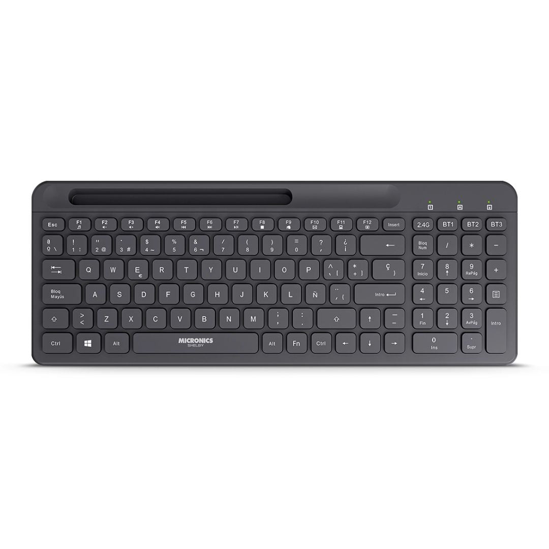 Teclado Inalámbrico Micronics Shelby K605-3M Bluetooth 2.4GHz Recargable Español