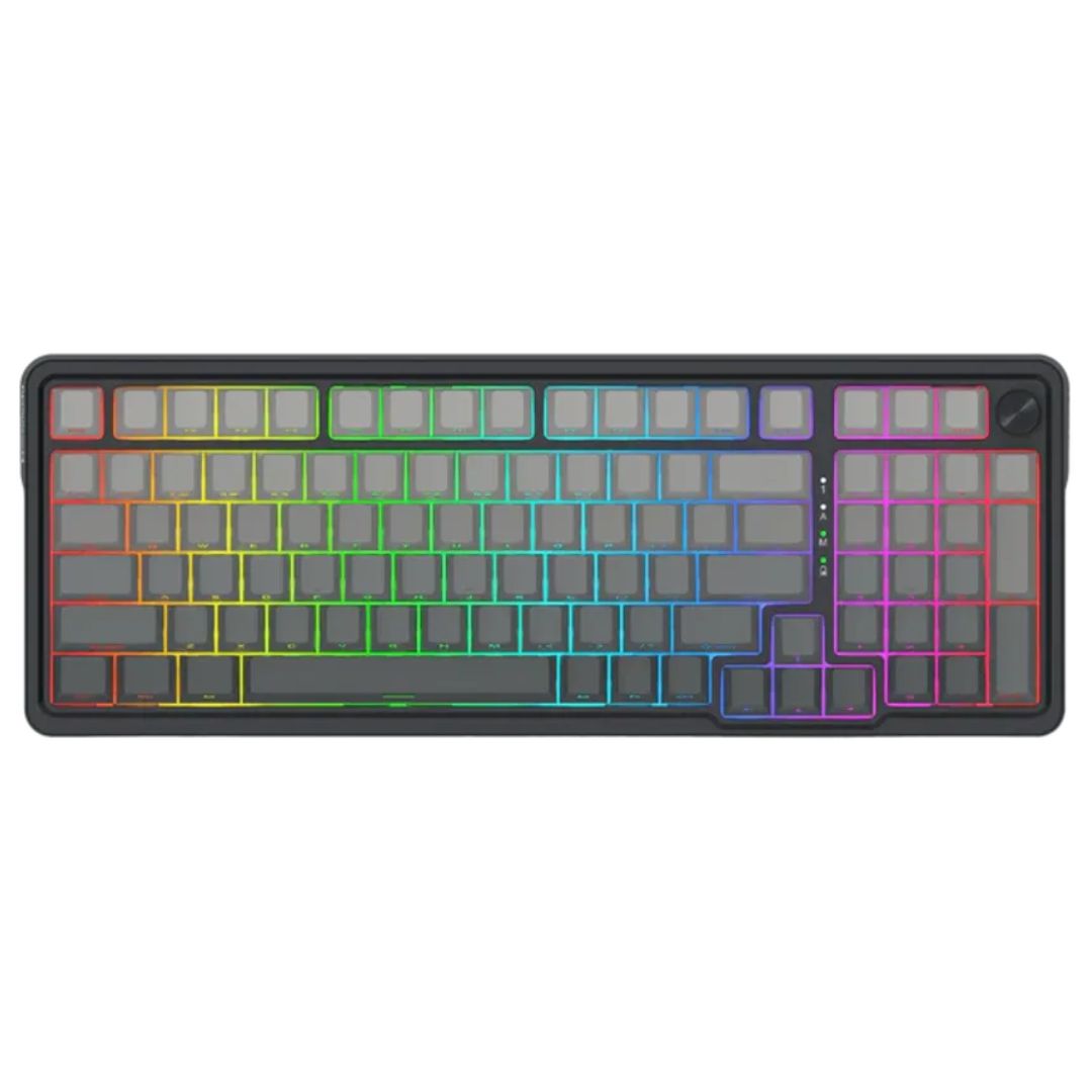 Teclado Mecánico Gamer Redragon Eisa Pro K686SP-RGB-PRO 99 Teclas Inalámbrico y Cable USB-C RGB con Perilla