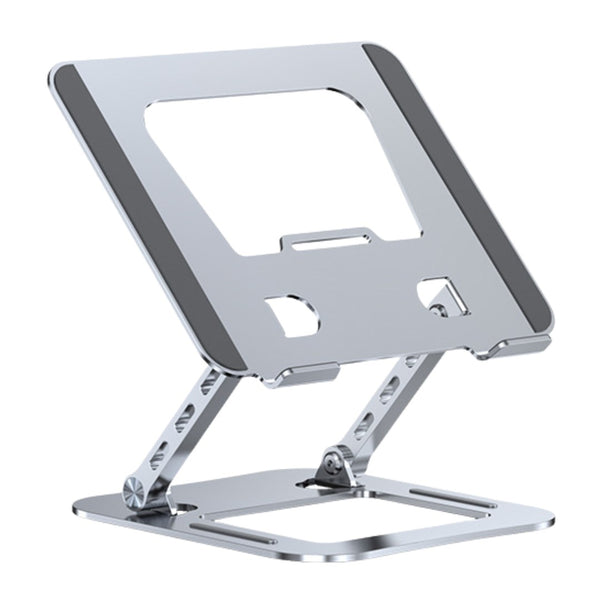 Soporte Metálico para Laptop 10–17″ Ajustable con Doble Eje 180° y Altura 4.5–30 cm