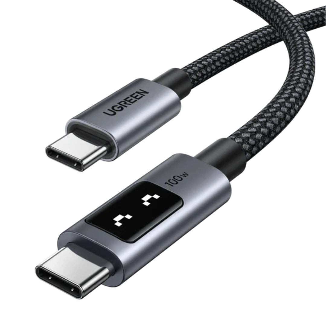 Cable USB-C a USB-C UGREEN 100W PD Carga Rápida con Pantalla LED 1 Metro L509