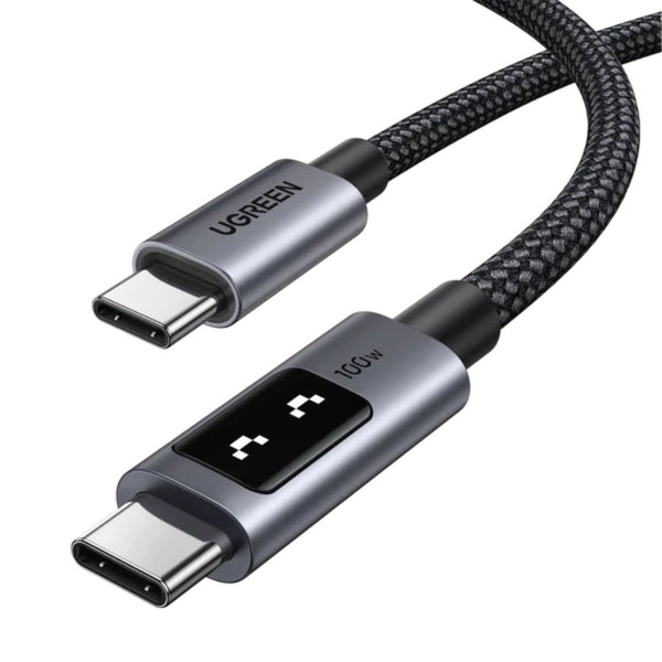 Cable USB-C a USB-C UGREEN 100W PD Carga Rápida con Pantalla LED 1 Metro L509