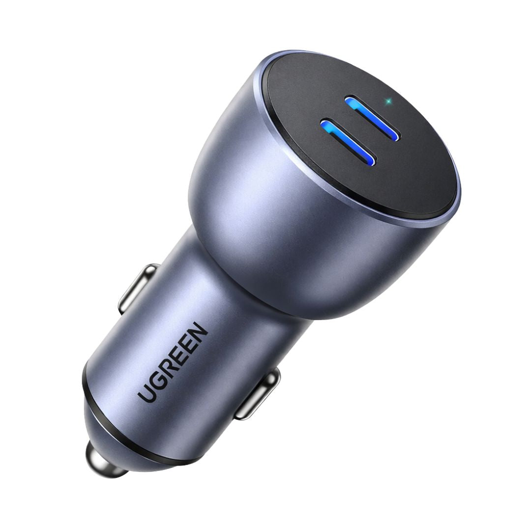 Cargador de Auto UGREEN 60W Doble USB-C PD 30W Carga Rápida para iPhone y Samsung CD213