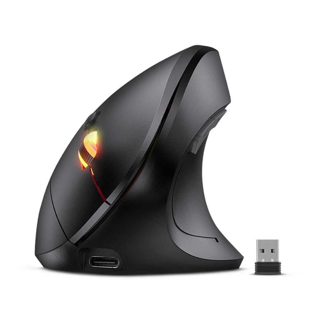 Mouse Vertical Ergonómico Cybertel M521 Bluetooth 2.4GHz Recargable