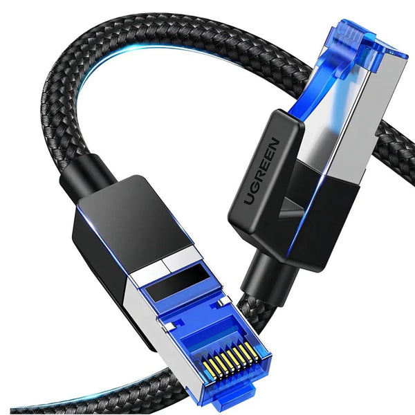 Cable Ethernet UGREEN NW153 Cat 8 5m 40Gbps 2000MHz RJ45 Blindado para Router PS5 y PC