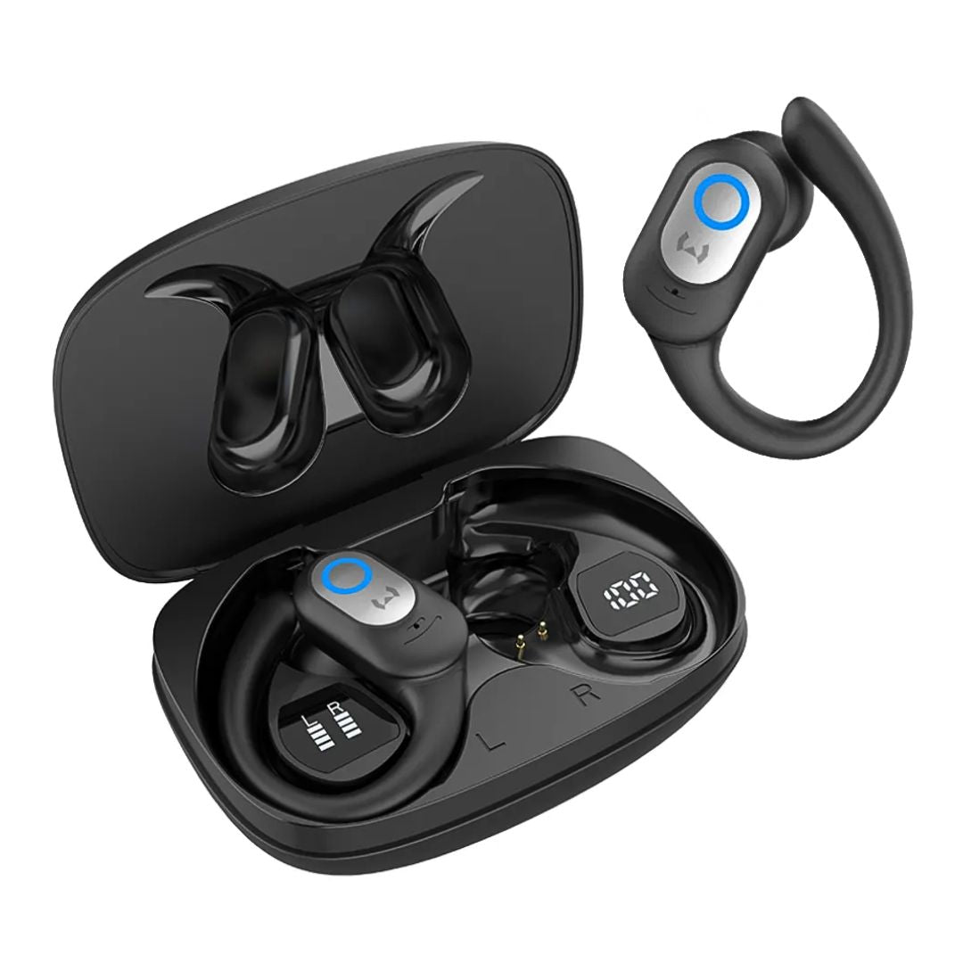 Audífonos Bluetooth Inalámbricos Deportivos con Gancho TWS Pantalla LED Miccell VQ-BH96