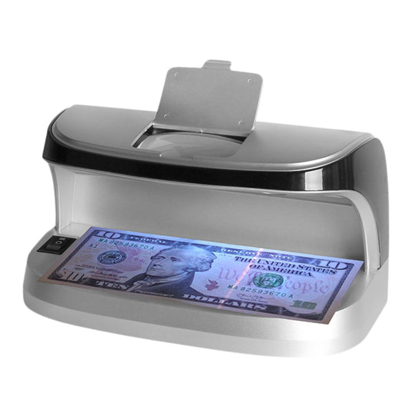 Detector de Billetes Falsos Portátil con Luz UV, Sensor Magnético, Marca de Agua y Lupa