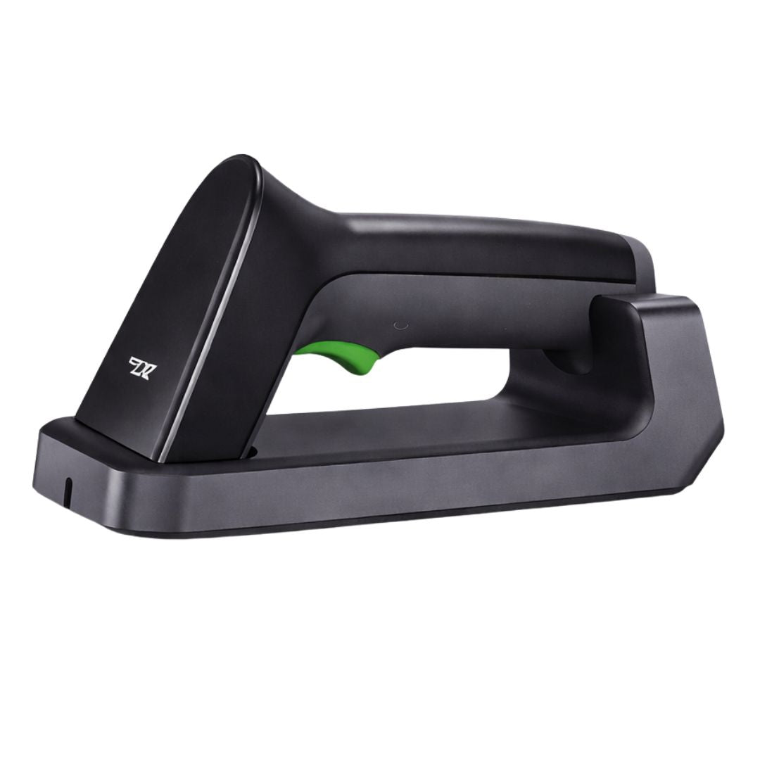 Escáner de Código de Barras Inalámbrico ZKTeco ZKB203S 1D 2D 2.4G Recargable con Base de Carga Magnética