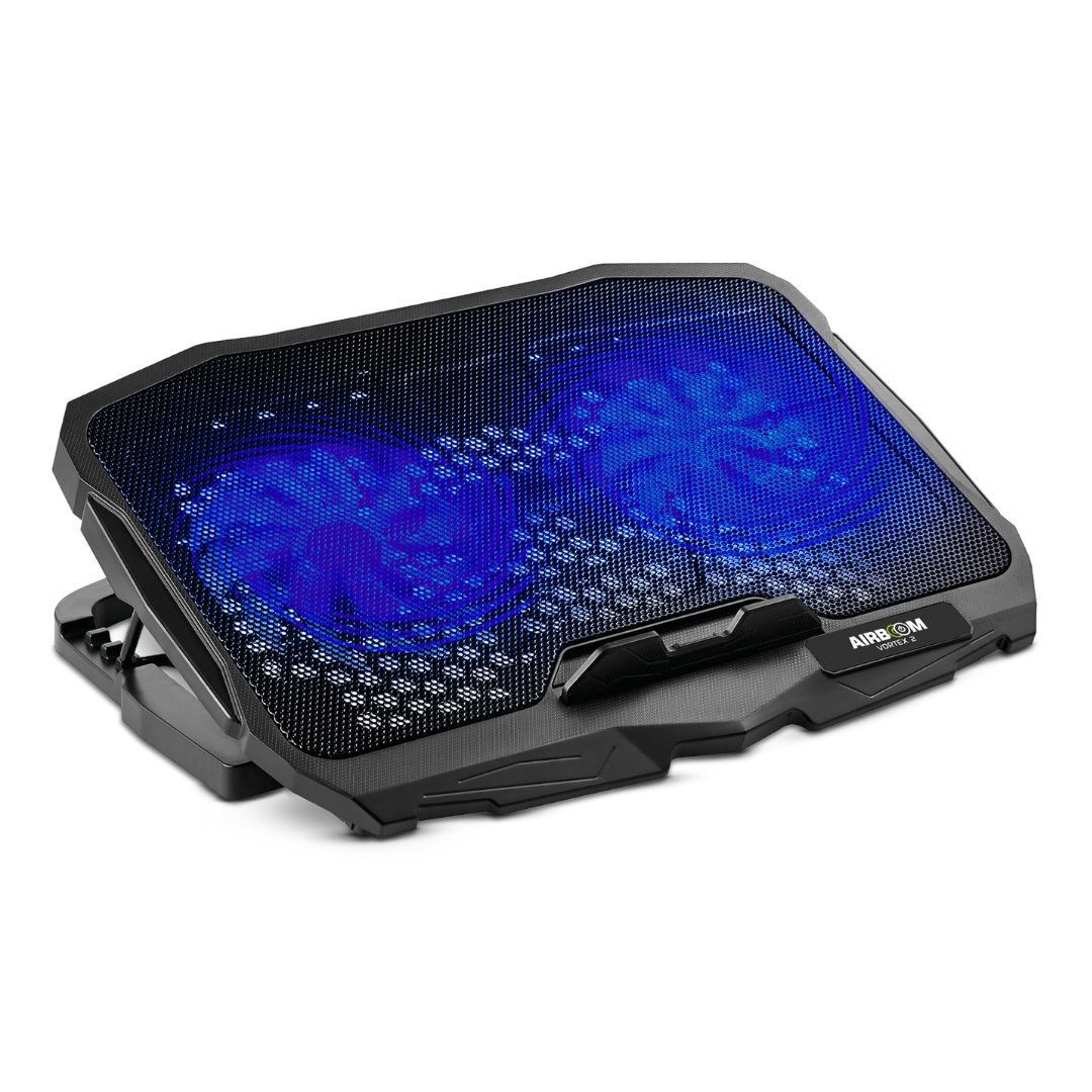 Cooler para Laptop AirBoom Vortex 2 AB 007 17” 2 Ventiladores LED Azul