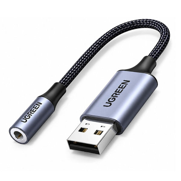 Adaptador de Audio USB UGREEN CM477 a Jack 3.5mm para Audífonos y Micrófono