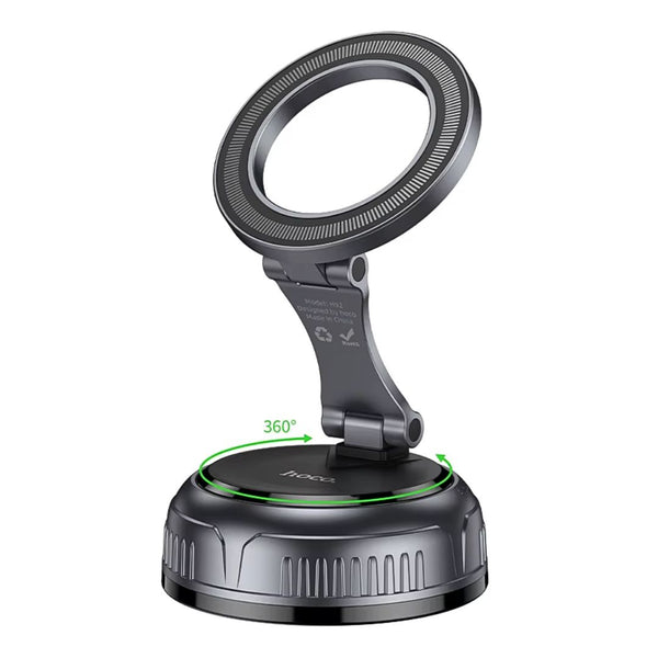 Soporte Magnético para Celular Hoco H92 con Ventosa de Succión y Rotación 360° para Auto