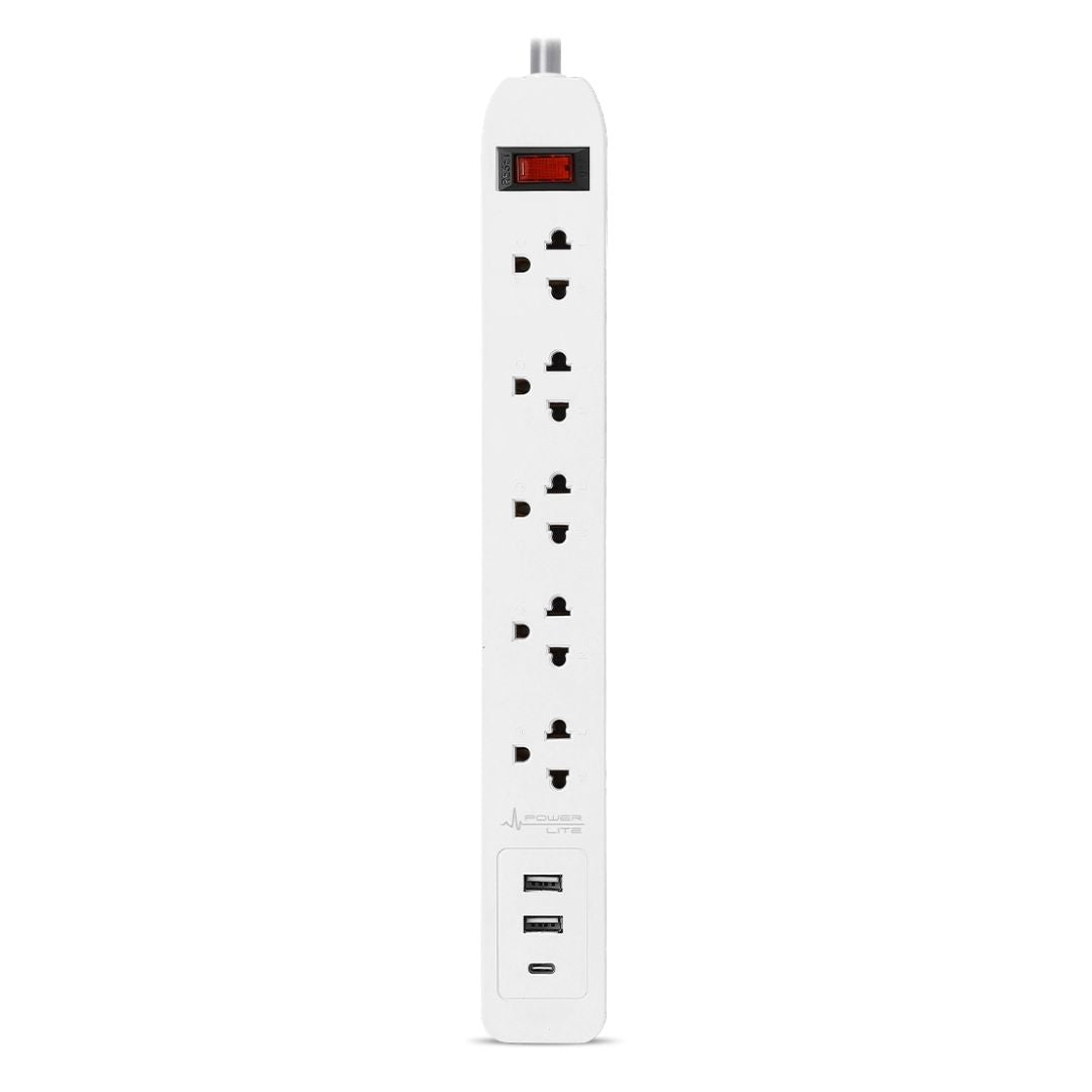 Supresor de Picos Power Lite PLI 5705UC 5 Tomas 2 USB USB-C