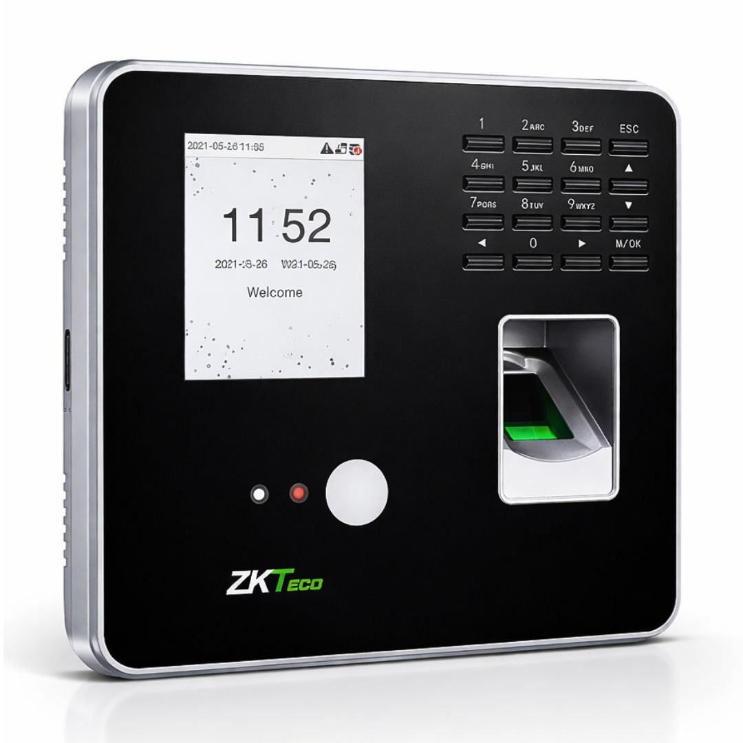 Reloj Biométrico Facial y Huella ZKTeco MB20-VL para Control de Acceso y Asistencia