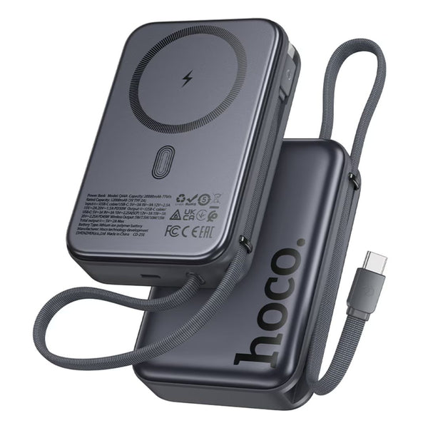 Power Bank Magnético Hoco Q44A 20000mAh PD45W con Carga Inalámbrica 15W