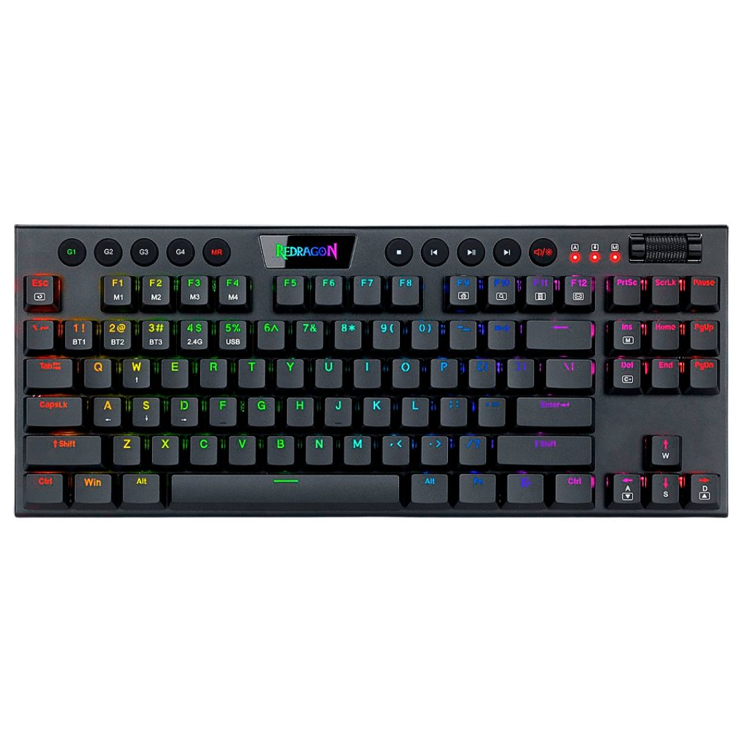 Teclado Mecánico Gamer Redragon Horus K621-RGB TKL Inalámbrico Bluetooth y Cable USB-C Low Profile